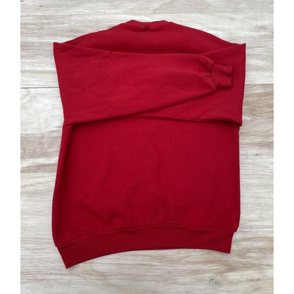 Vtg. 90’s Jerzees Super Sweats Blank Pullover Sweatshirt Men's Red Sz L USA Made - Picture 5 of 5